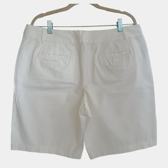 Ann Taylor Loft 12 white bermuda shorts 100% cotton - Picture 4 of 13